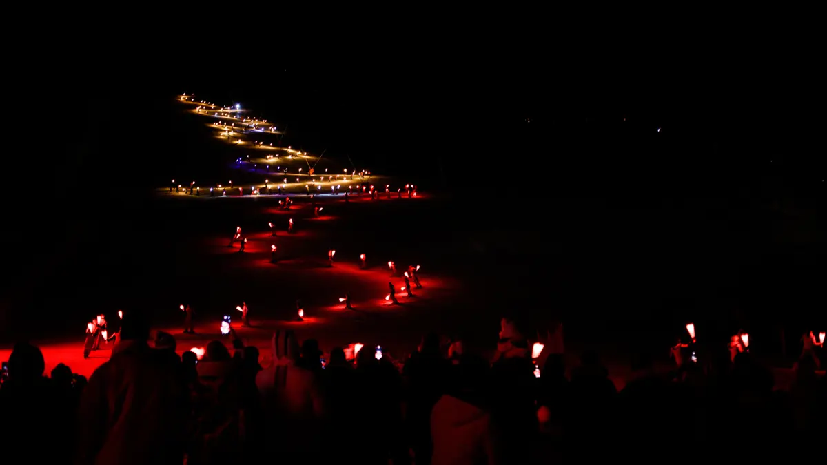 Meribel Three Valleys France Torchlit Descent