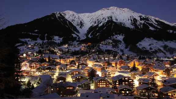 Klosters Switzerland Resort By Night