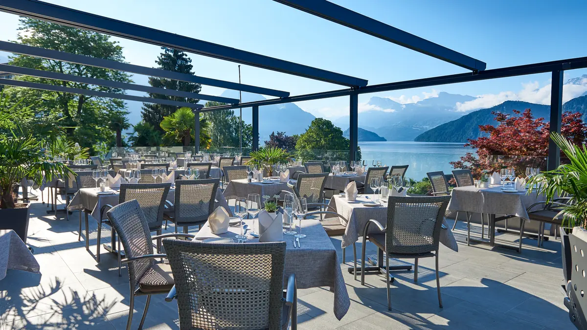 Hotel Alexander Weggis Terrace Dining