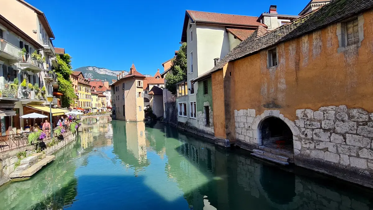 Lake Annecy Canals In Annecy