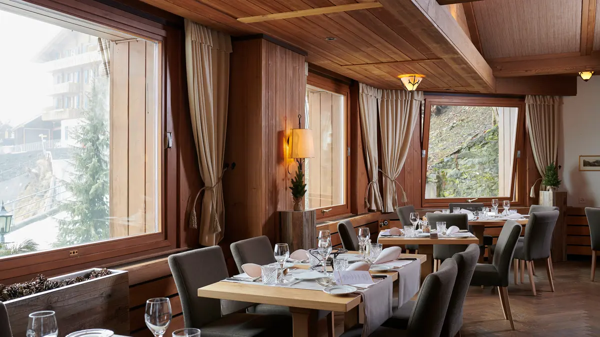 Hotel Alpenrose Wengen Dining Room