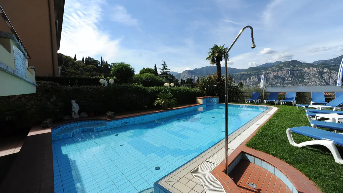 Hotel Cristallo, Malcesine, Lake Garda, Swimming Pool and Loungers