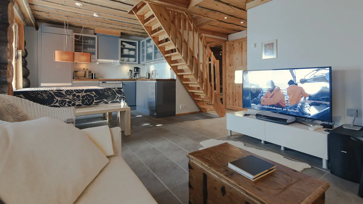 Yllas Log Cabins Yllas Lumipolku Living Area