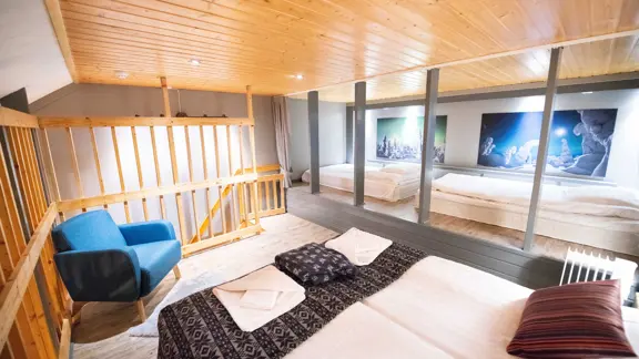 Wilderness room with extra beds in mezzanine