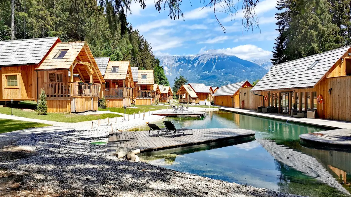 Ribno Alpine Resort Lake Bled Glamping Pod Area With Natural Pool