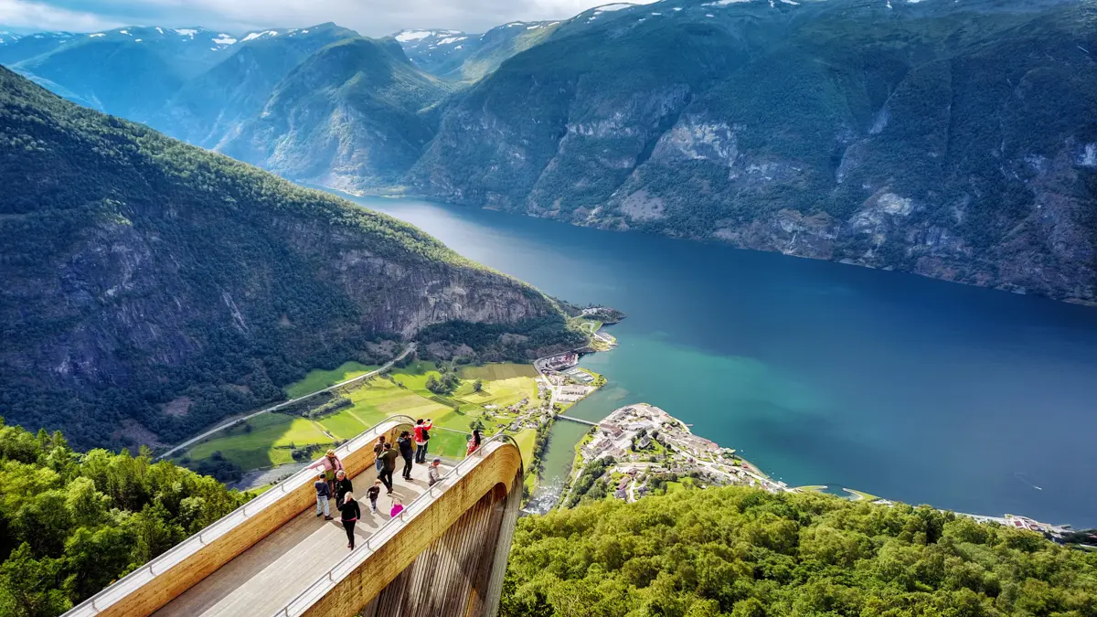 Flam Aurland Norway Stegastein Viewpoint