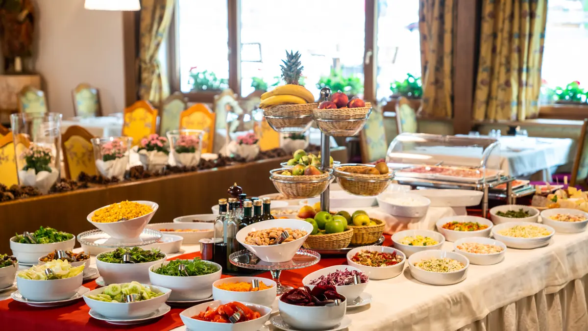 Italy. Dolomites, Selva, Hotel Antares, Buffet