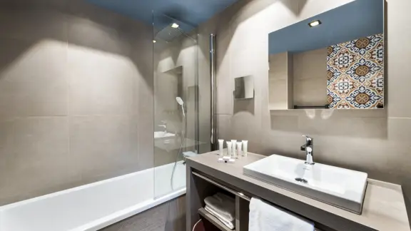 Typical apartment bathroom