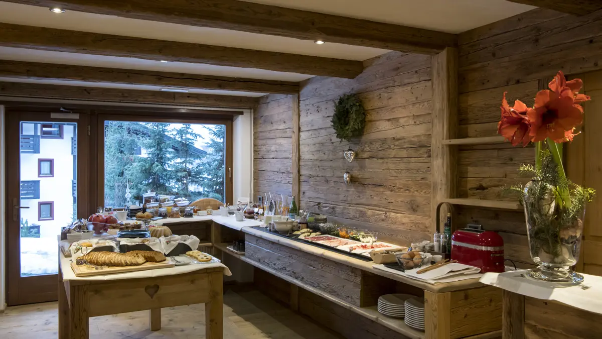 Dolomites, Selva, Mountain Home Garni Villa Anna, Breakfast Buffet