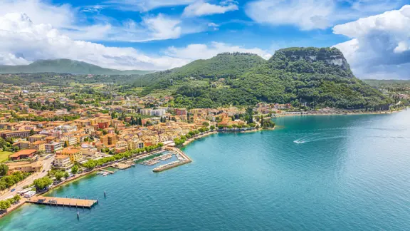 Garda Lake Garda Panoramic View Of Garda Lakeside