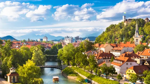 Ljubljana City Centre In Summer 