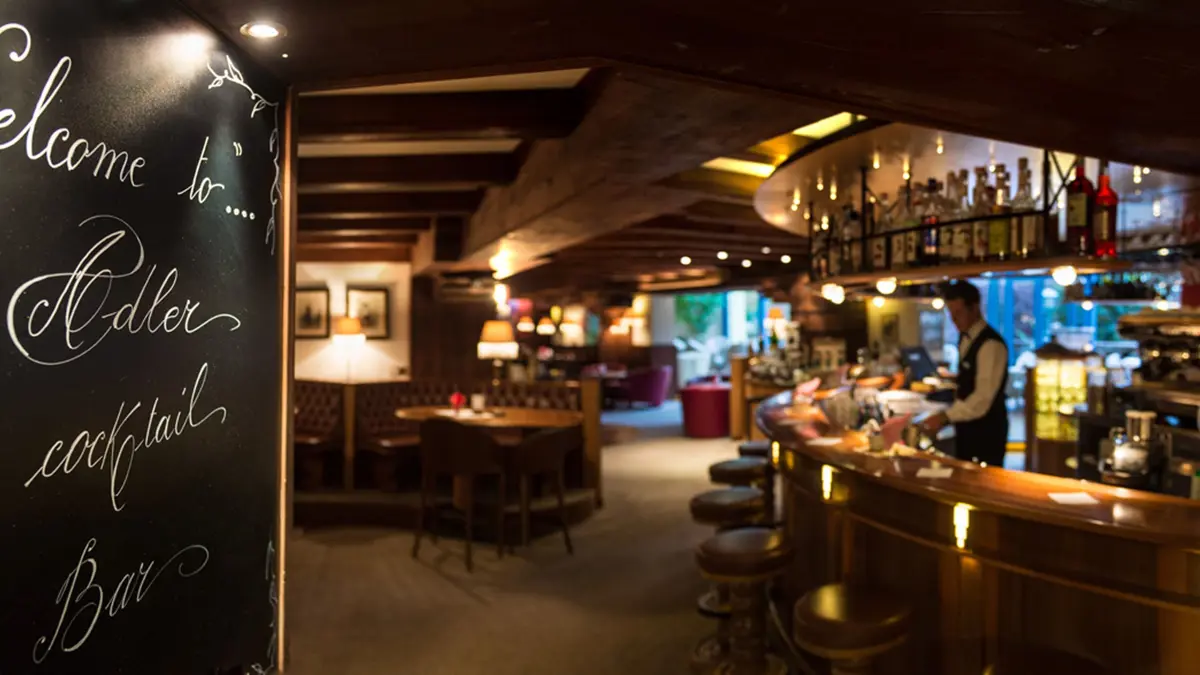Italy, Dolomites, Ortisei, Adler Spa Resort, Bar