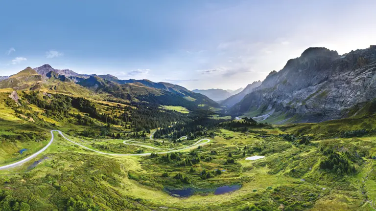 A scenic view of a landscape