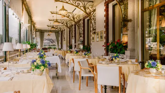 Hotel Milan au Lac, Stresa, Lake Maggiore, Restaurant Veranda