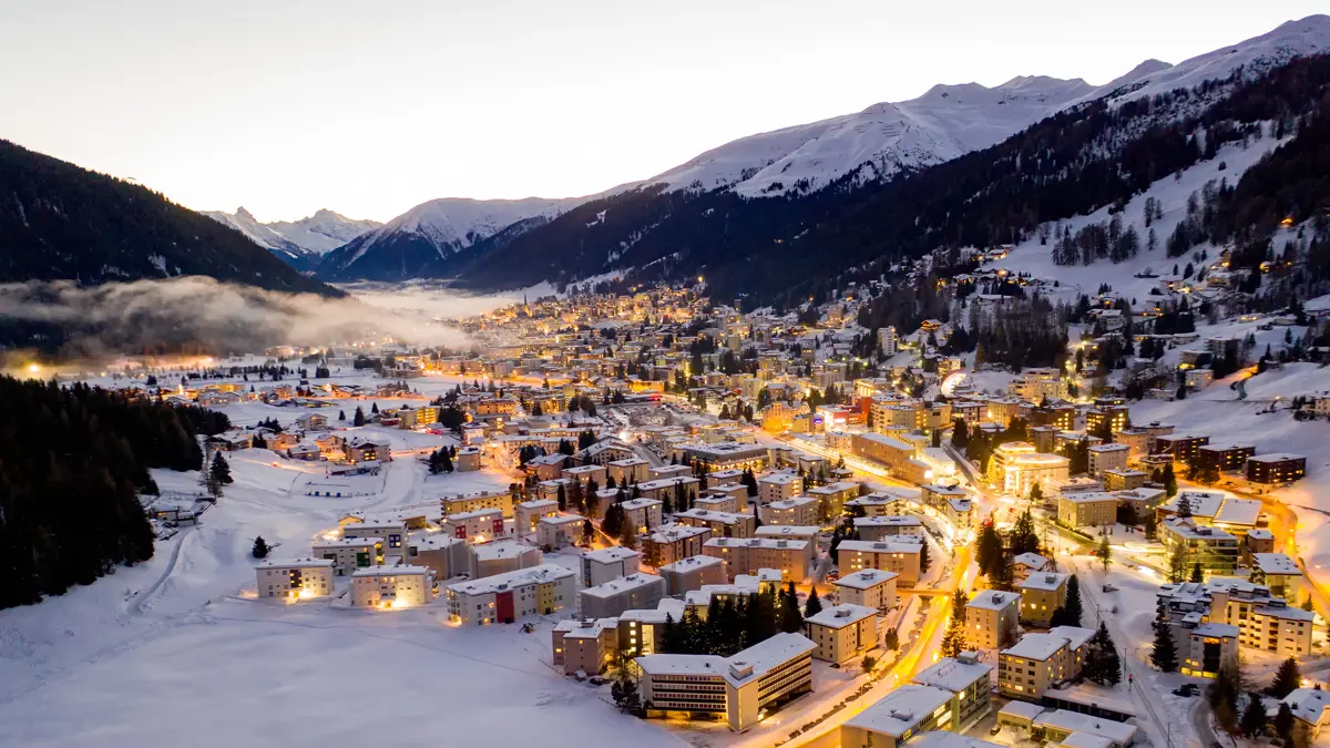 Davos at dusk