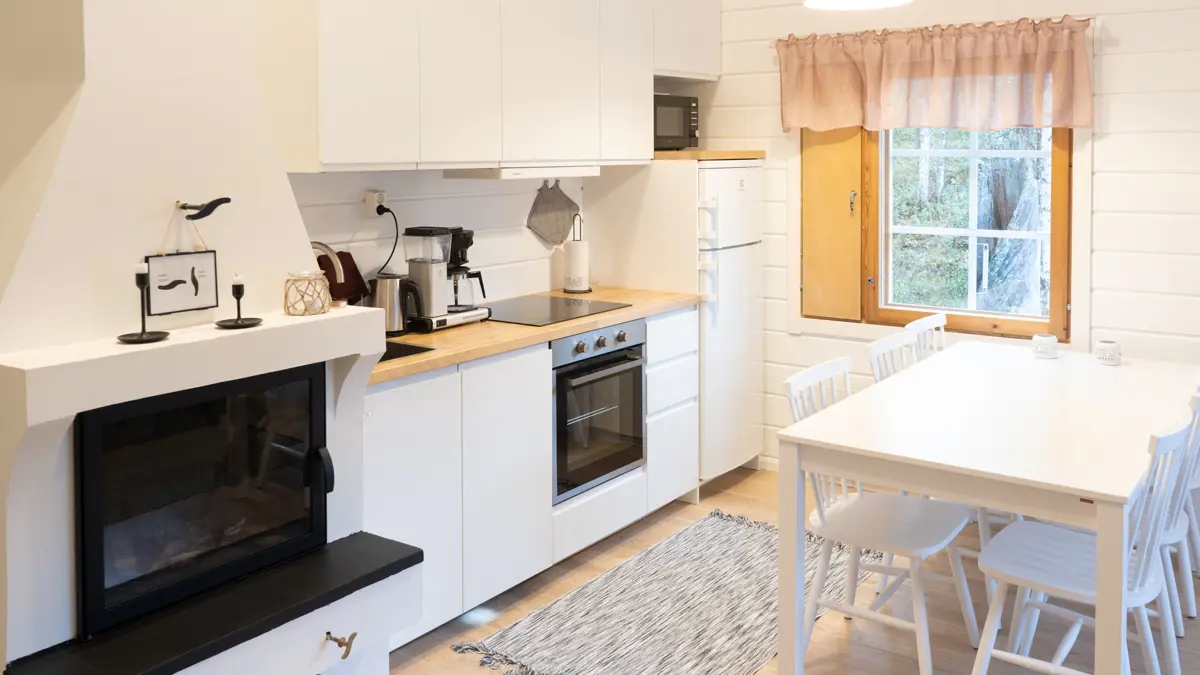 Yllasrinne Cabins .Yllas Villa Yllas A Kitchen And Living Area 2