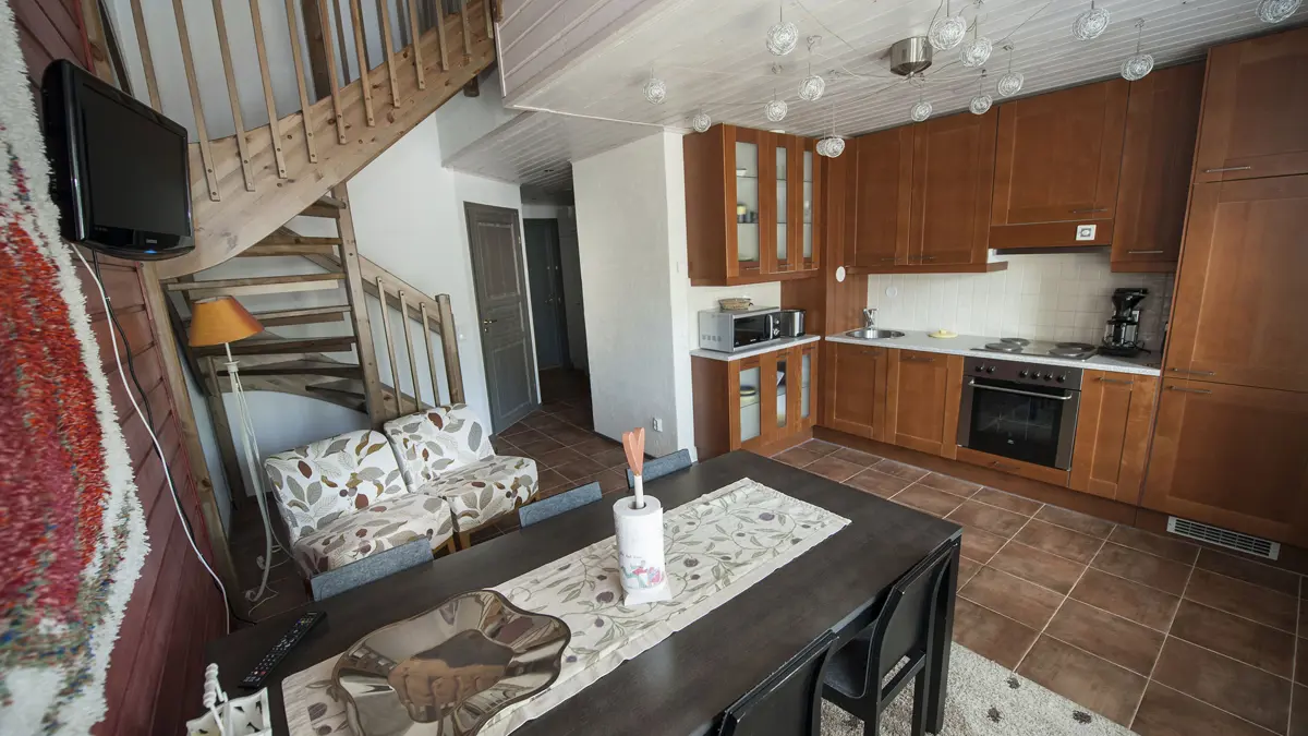 Levi Central Apartments Levi Karhuvnartija 8 Apartment Dining Kitchen