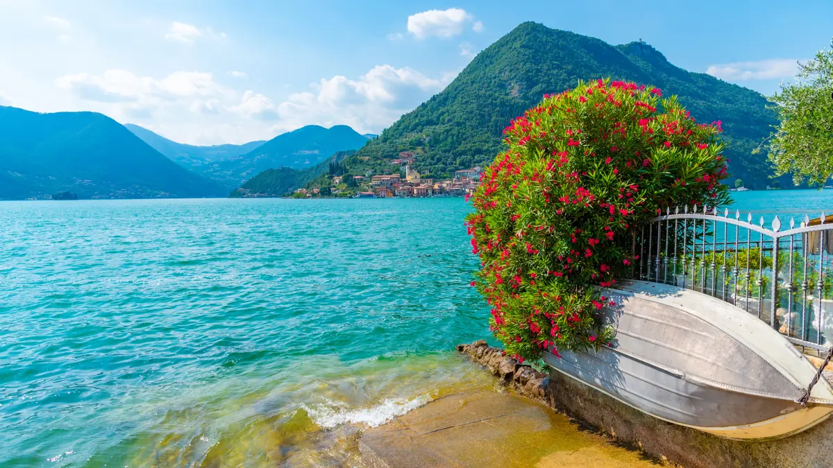 Lake Iseo Village Of Peschiera Maraglio With View Of Monte Isola