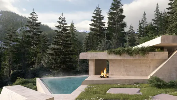 Grand Hotel Belvedere Wengen Outdoor Swimming Pool.Jpg