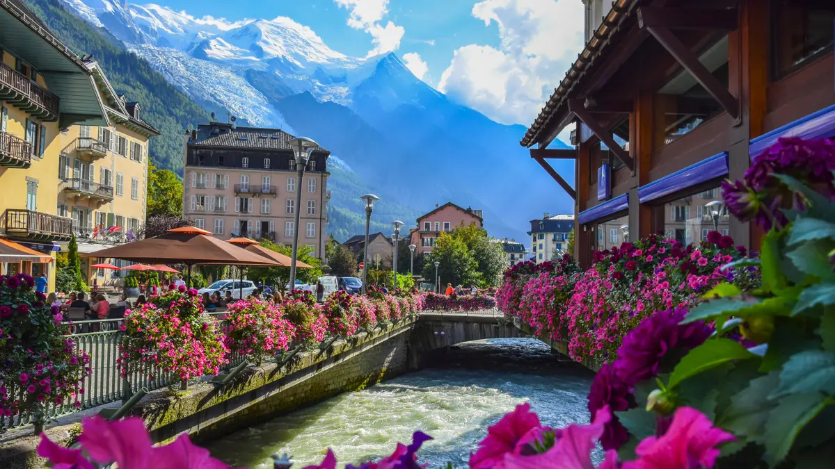 Chamonix Town Centre In Summer