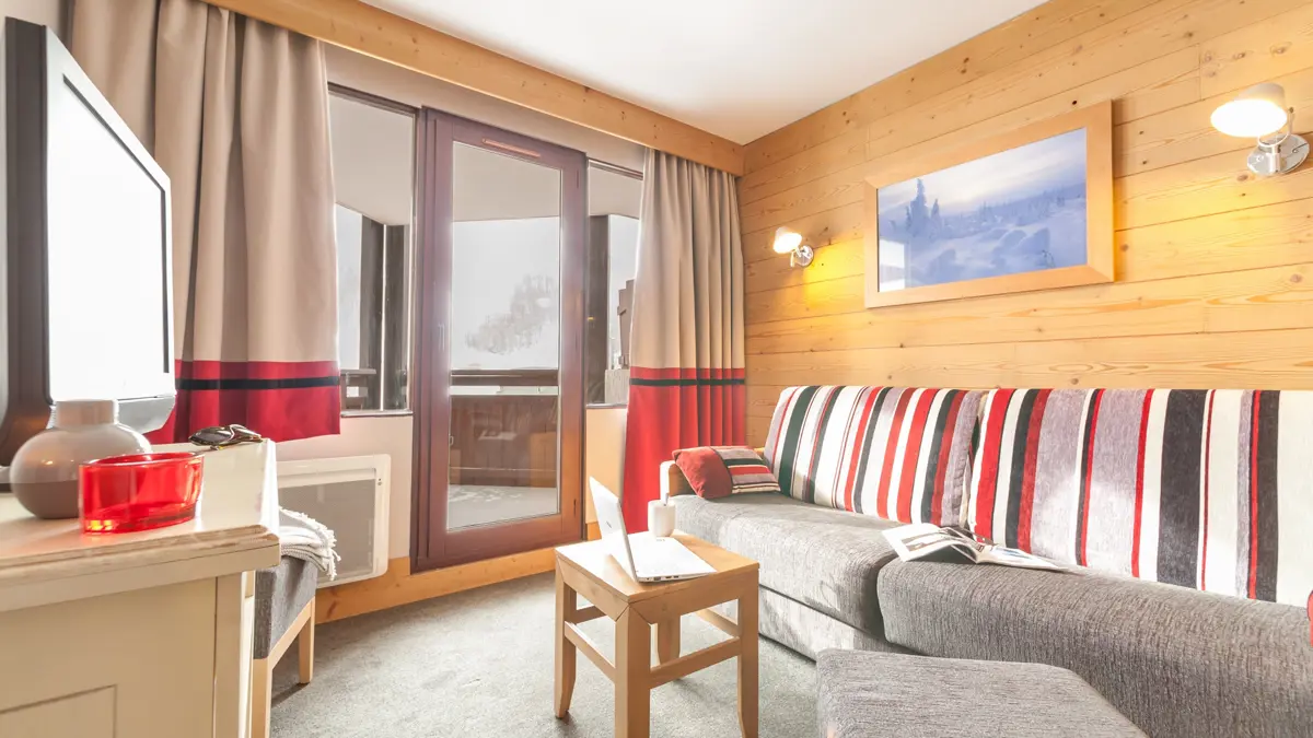 Les Balcons De Bellevarde Val D'isere One Bedroom Apartment Living Area