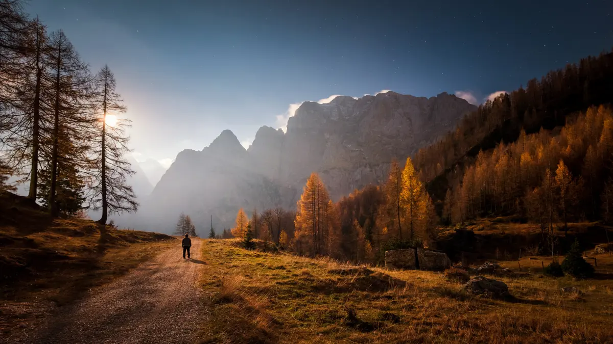 Sunset in Kranjska Gora 