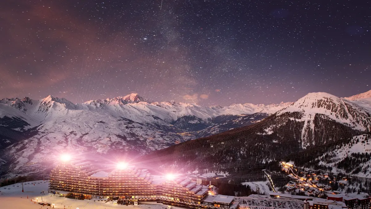 La Plagne Aime2000 at night ©OlivierAllamand