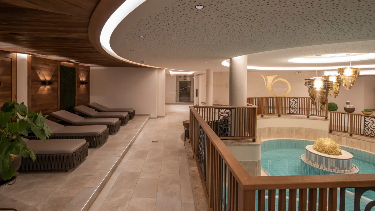 Hotel Post Ischgl Indoor Swimming Pool Relaxation Area