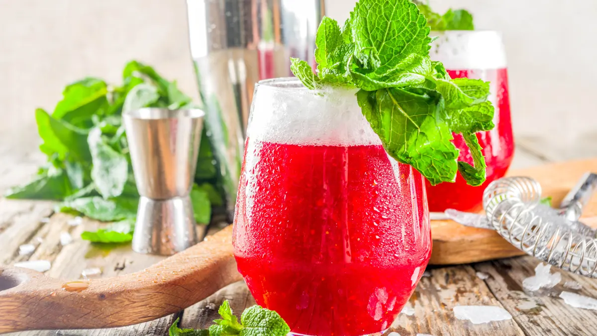 Traditional Scandinavian Cocktail With Vodka Akevitt; Akvavit