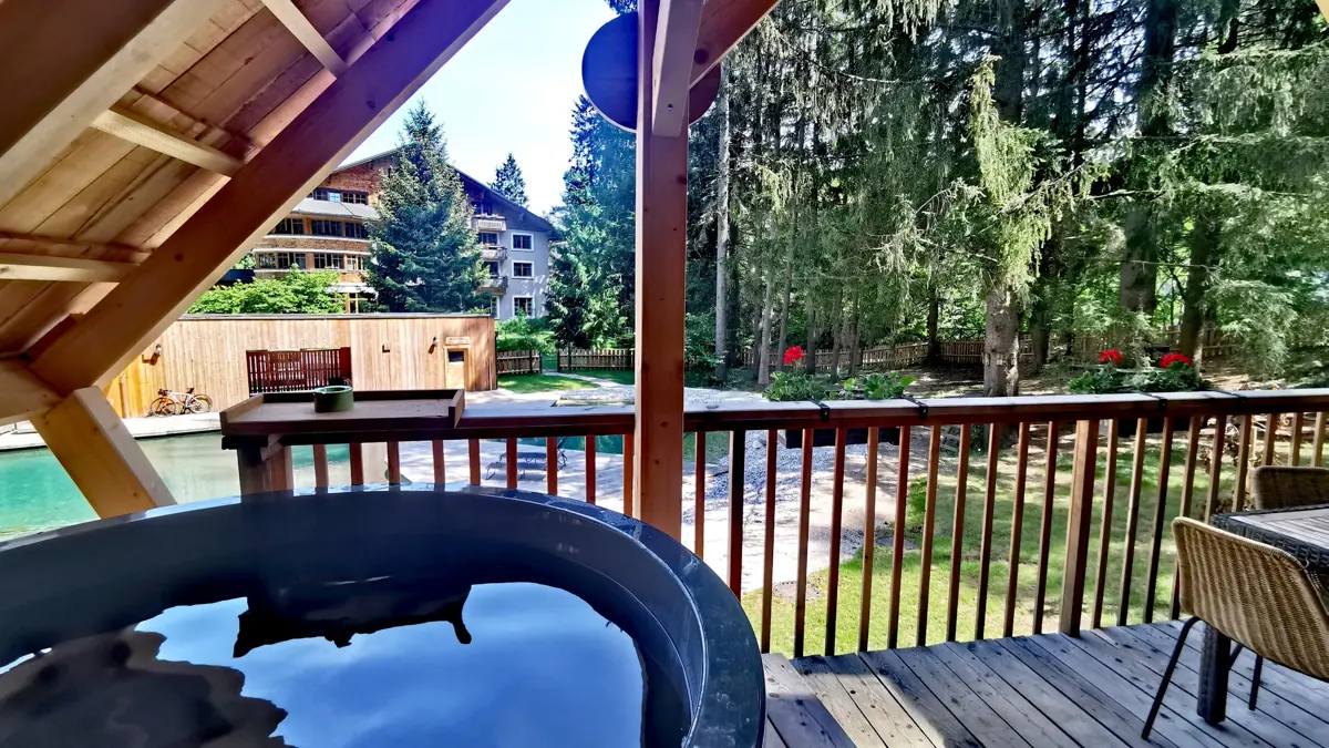 Ribno Alpine Resort Lake Bled Glamping Pod Terrace With Hot Tub