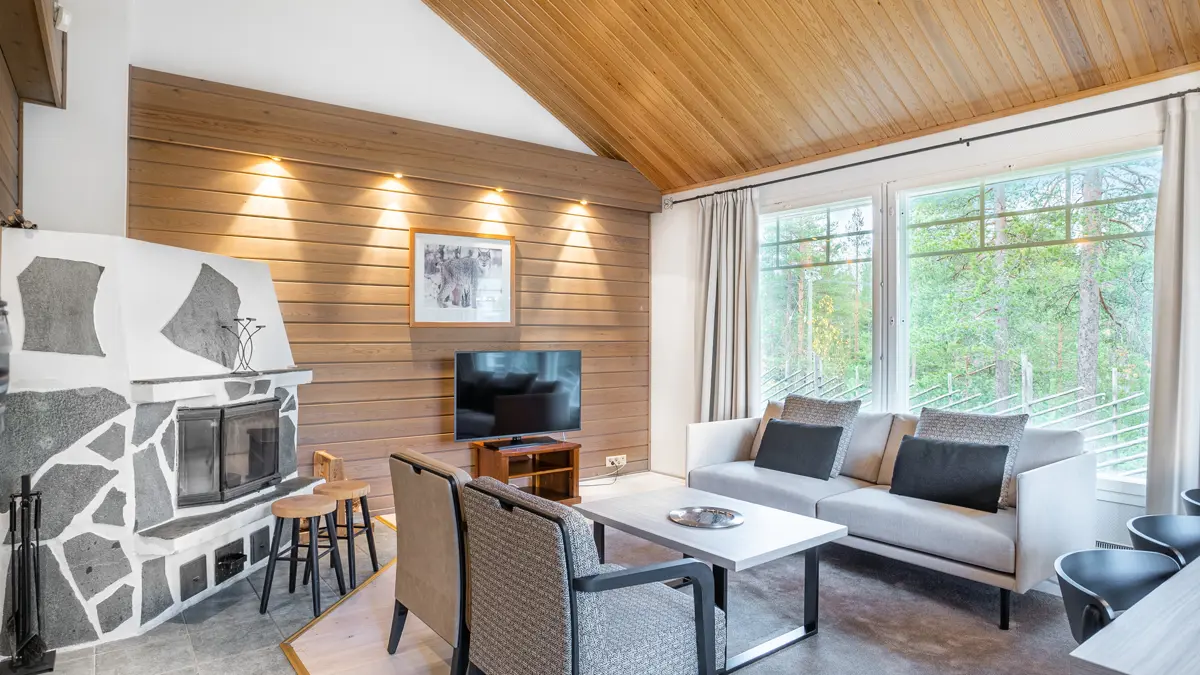 K5 Cabins Levi Lounge And Fireplace