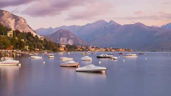 Lake view With boats