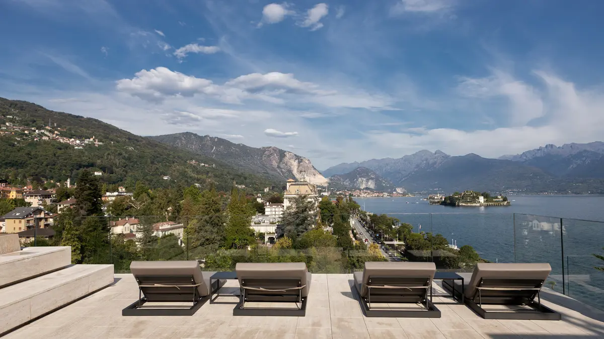 Hotel La Palma, Stresa, Lake Maggiore, Rooftop Sunloungers