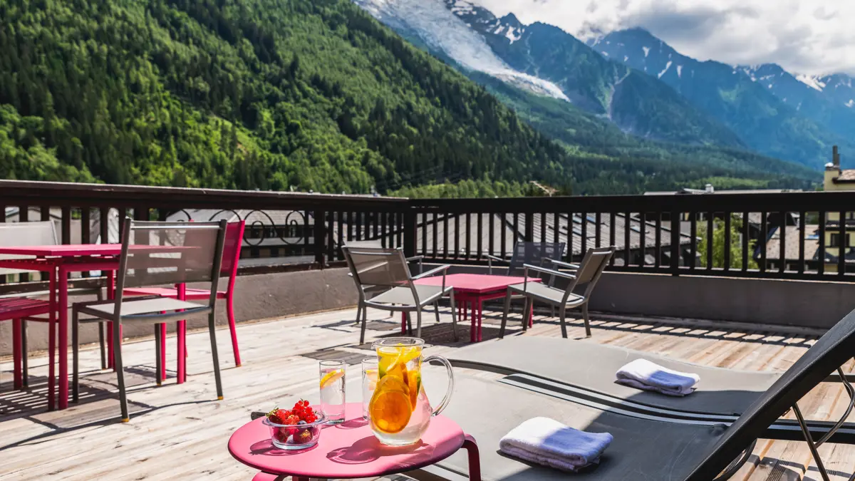 Hotel Le Morgane Chamonix Roof Terrace