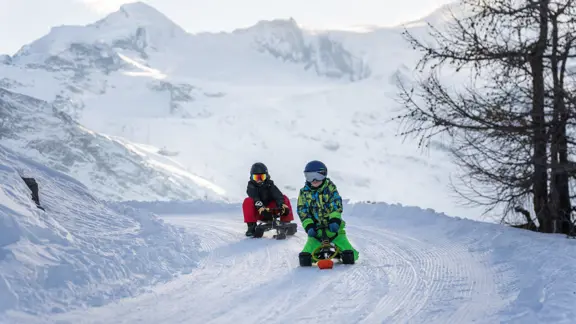 Saas Fee Switzerland Sledding
