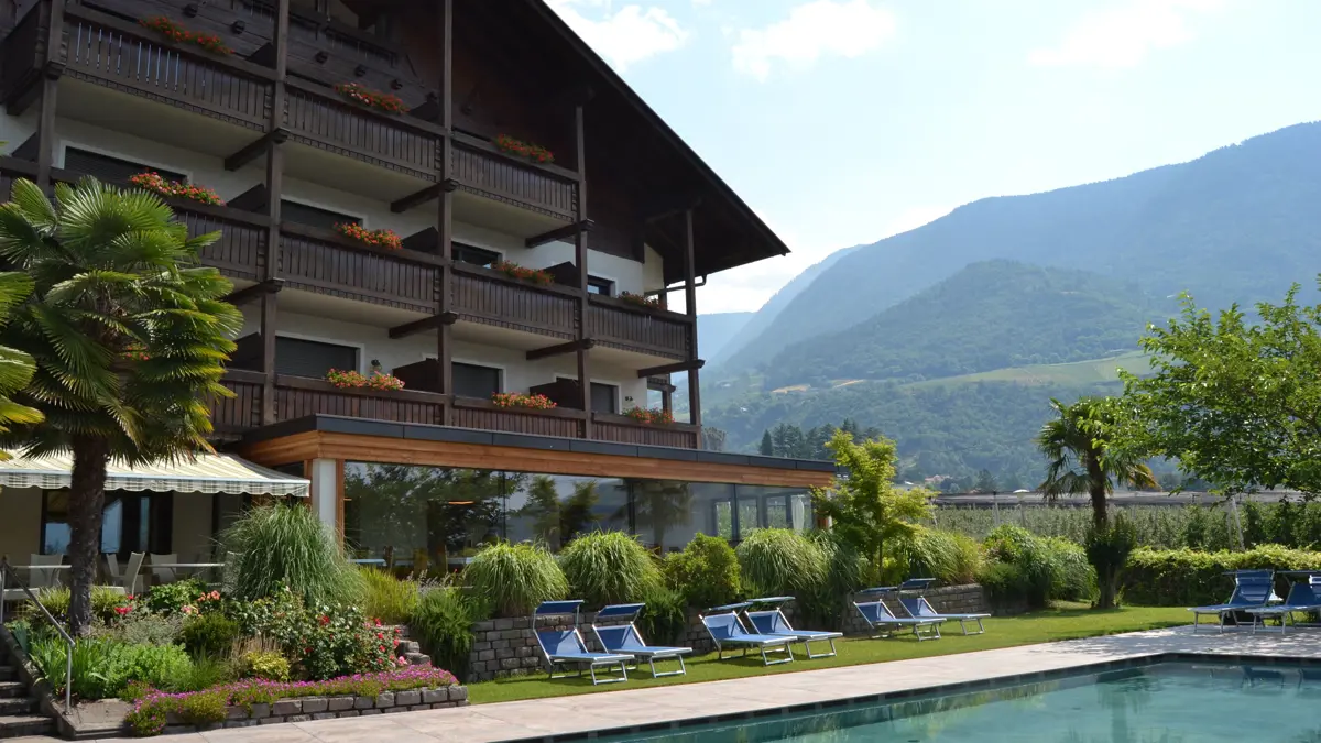 Pool with mountain views