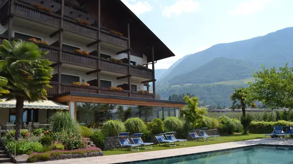 Pool with mountain views