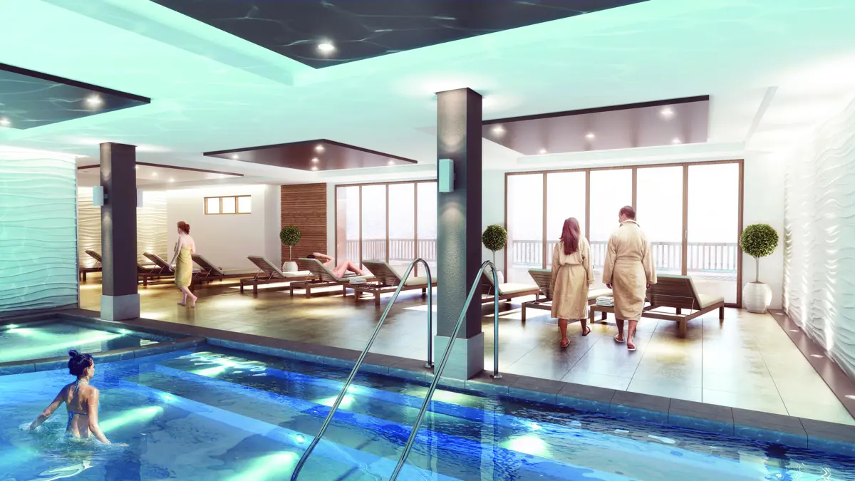 Front De Neige Apartments La Plagne Wellness Area.J