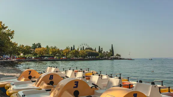 Pedalos on Lake Garda, Bardolino, Family Holidays in Italy