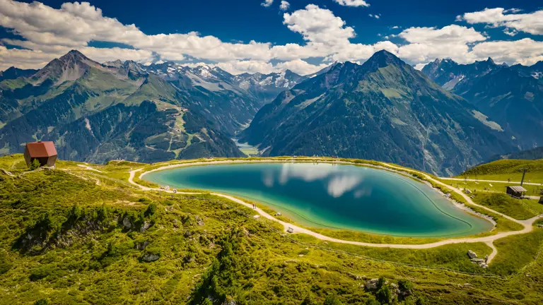 A scenic view of a landscape