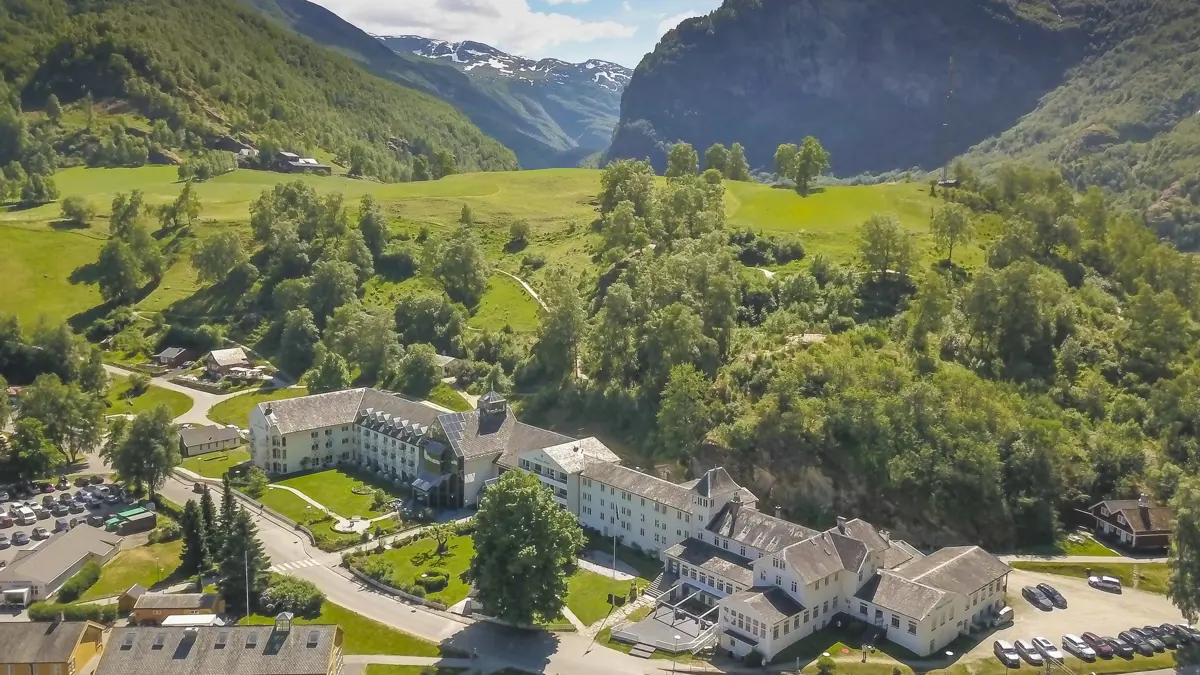 Fretheim Hotel Flam Aurland From Above Copyright @Norwaysbest/Sverre Hjørnevik