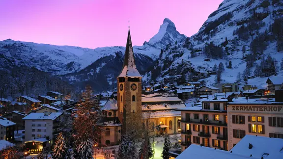 Zermatt Switzerland Village View 2