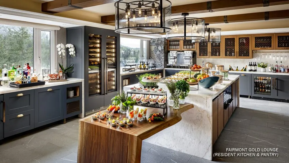 Fairmont Chateau Whistler Whistler Gold Lounge Kitchen