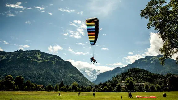 Interlaken  paraglider in switzerland