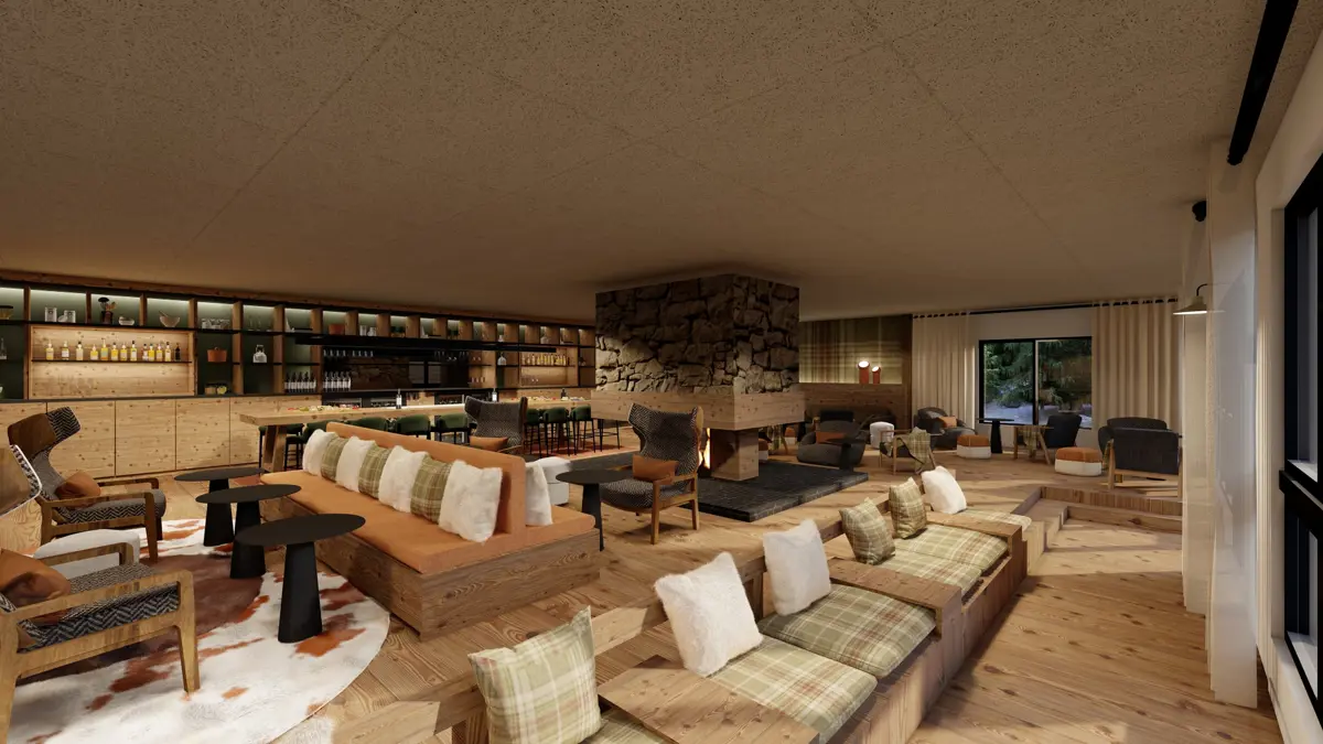 Hotel Les Cretes Les Deux Alpes Lounge Artists Impression 2