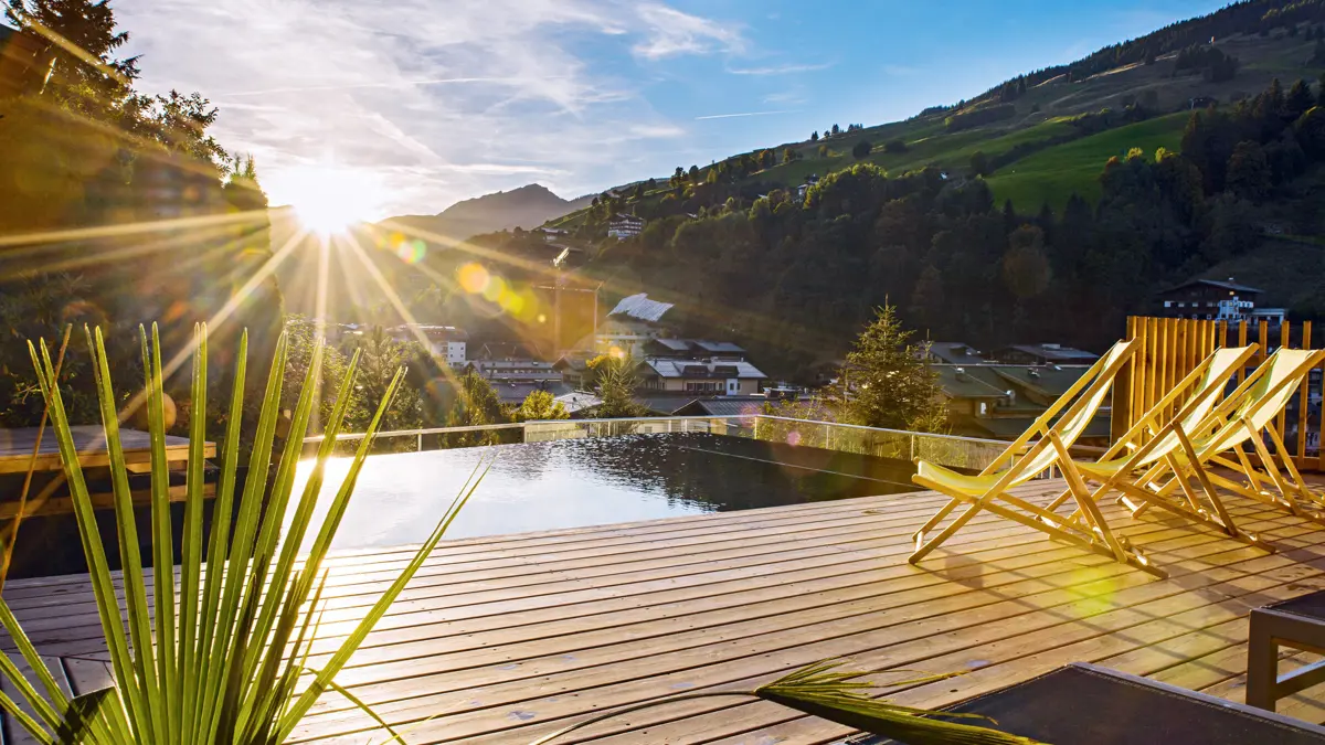 Hotel Alpin Juwel Hinterglemm Outdoor Pool Views