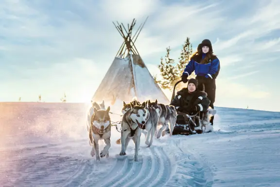 Saariselka Finland Star Arctic Husky Sledding 2