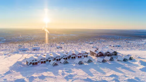 Star Arctic Hotel Saariselka Exterior View Sunset