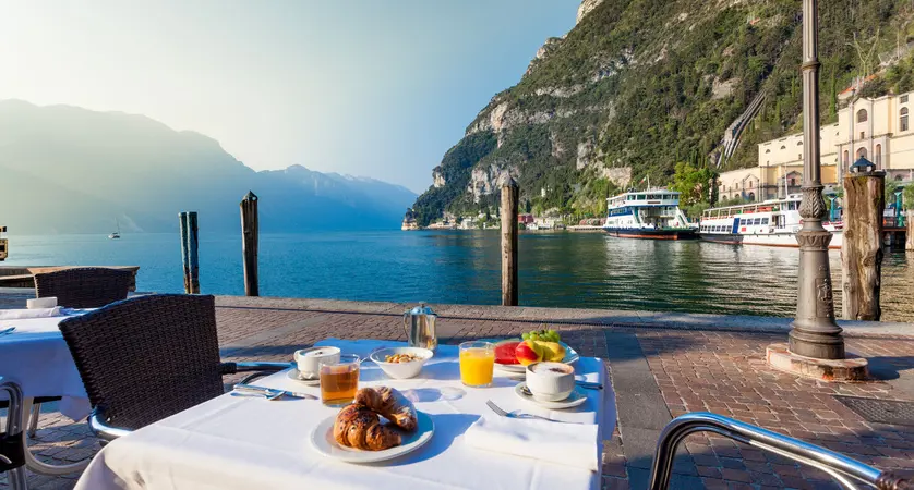 Hotel Sole Relax & Panorama, Riva, Lake Garda, Breakfast by the Lake