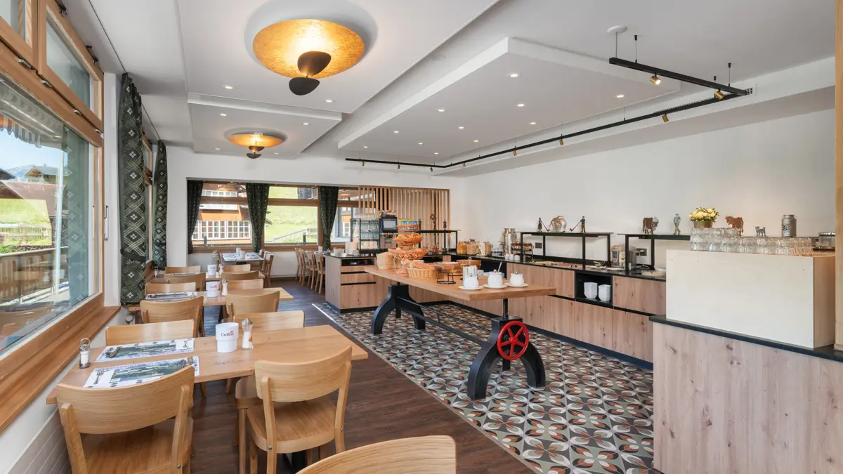 Hotel Jungfrau Lodge Grindelwald Breakfast Area